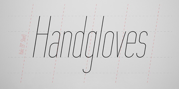 Przykład czcionki Option Condenced Hairline Italic